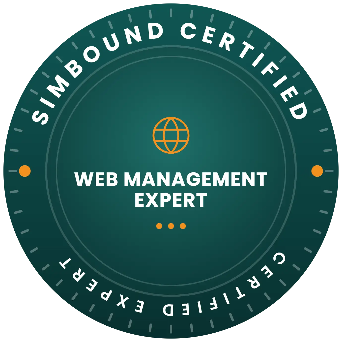 Web Management Expert badge — SimBound Certified